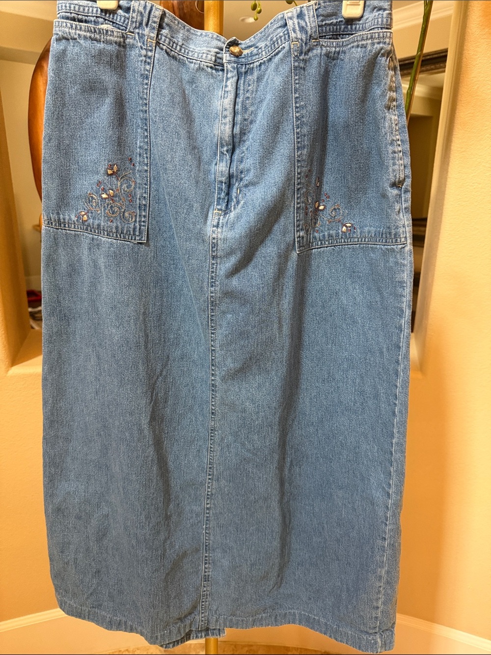 White Stag Blue Denim Skirt Needs A Booboo fixed! Great buy!